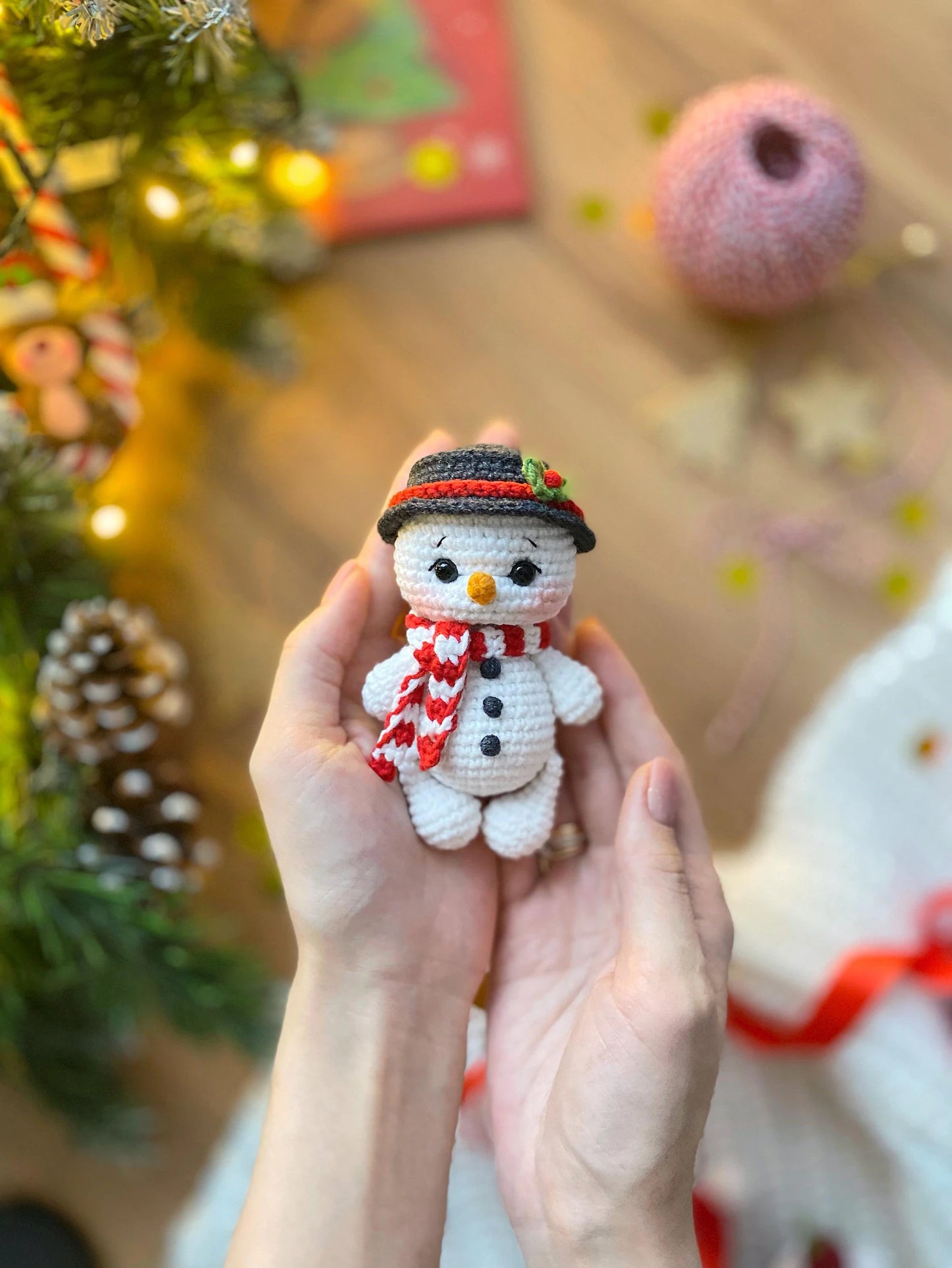 Crochet christmas tree decorations toys set 5 in 1 pattern crochet PDF in Eng Santa Claus snowman gingerbread elf crochet