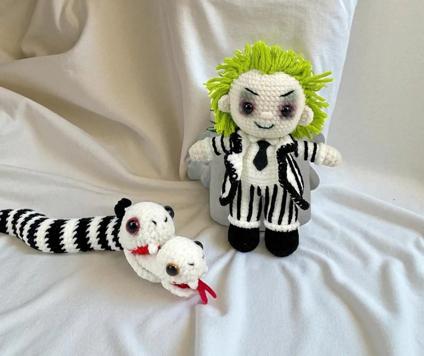 Halloween Crochet Pattern PDF: Striped Suit Doll, Creepy Amigurumi