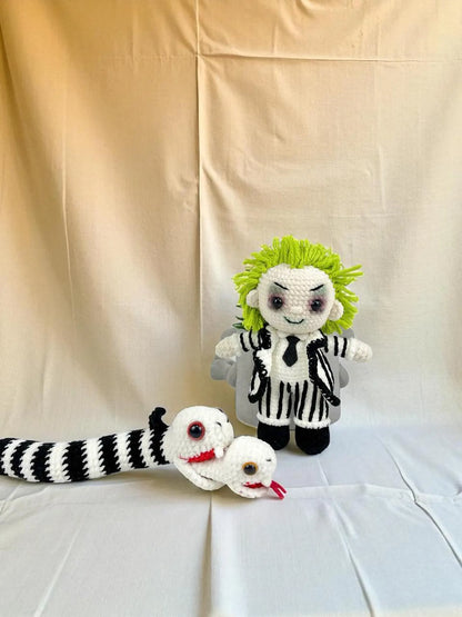 Halloween Crochet Pattern PDF: Striped Suit Doll, Creepy Amigurumi