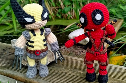 Wolverine Inspired Crochet Pattern: Amigurumi Superhero Doll