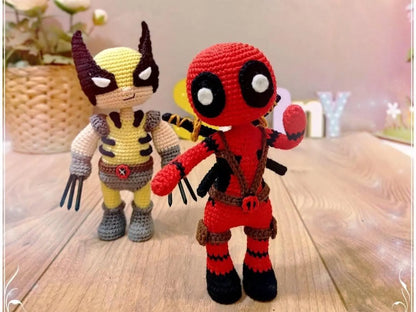 Wolverine Inspired Crochet Pattern: Amigurumi Superhero Doll