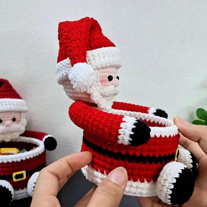 Crochet Pattern Santa Claus Basket Christmas Amigurumi PDF