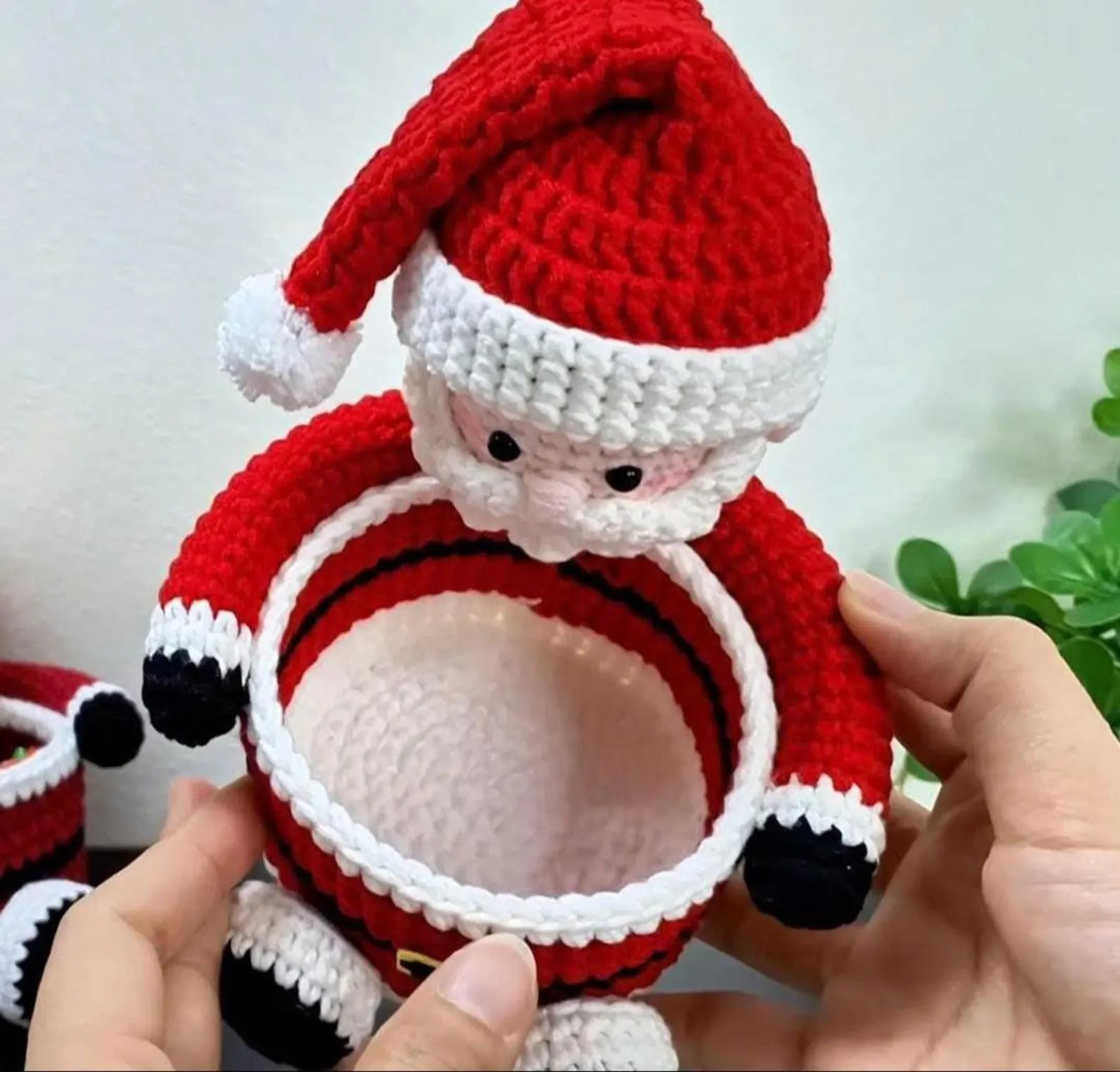 Crochet Pattern Santa Claus Basket Christmas Amigurumi PDF